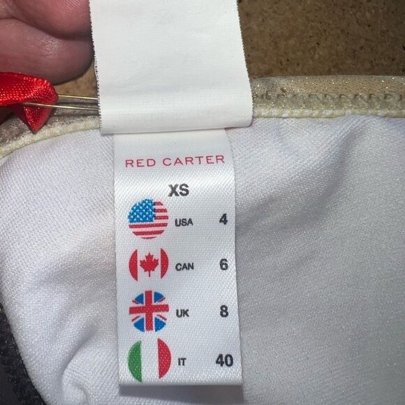 Red Carter Crocodile Print Bikini Top With Halter Tie & Gold Accents NWT Size XS - Picture 8 of 8